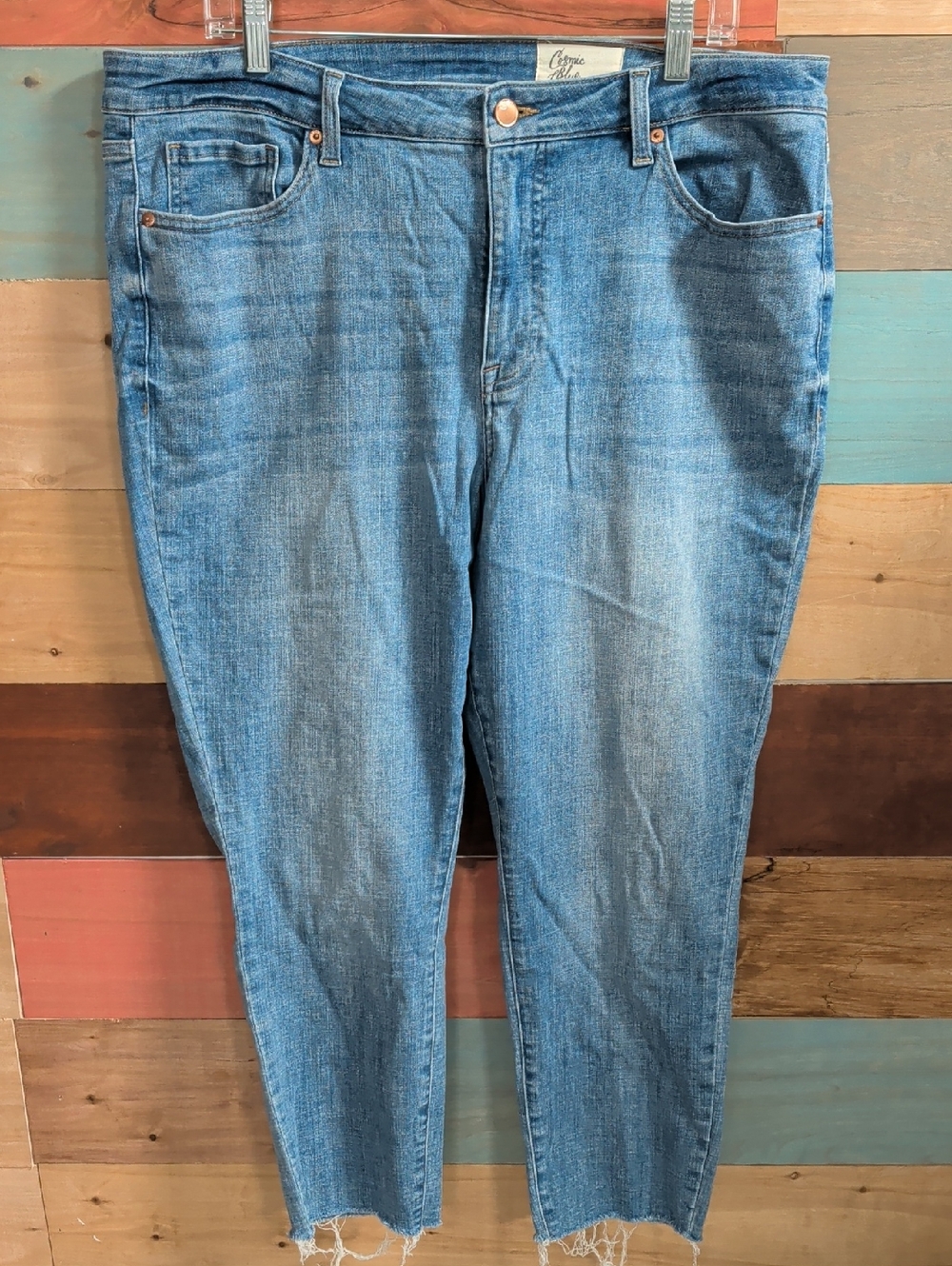 Olivia Sky Women's Medium Blue Slim Straight Jeans